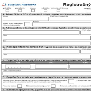 Registračný list zamestnávateľa sociálna poisťovňa