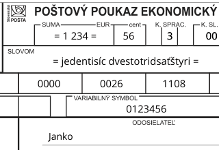 Hromadná tlač poštových poukazov